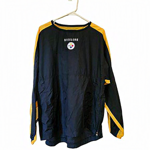 NFL Pittsburgh Steelers Black‎ Yellow Puma Pullover Windbreaker Mens Size M